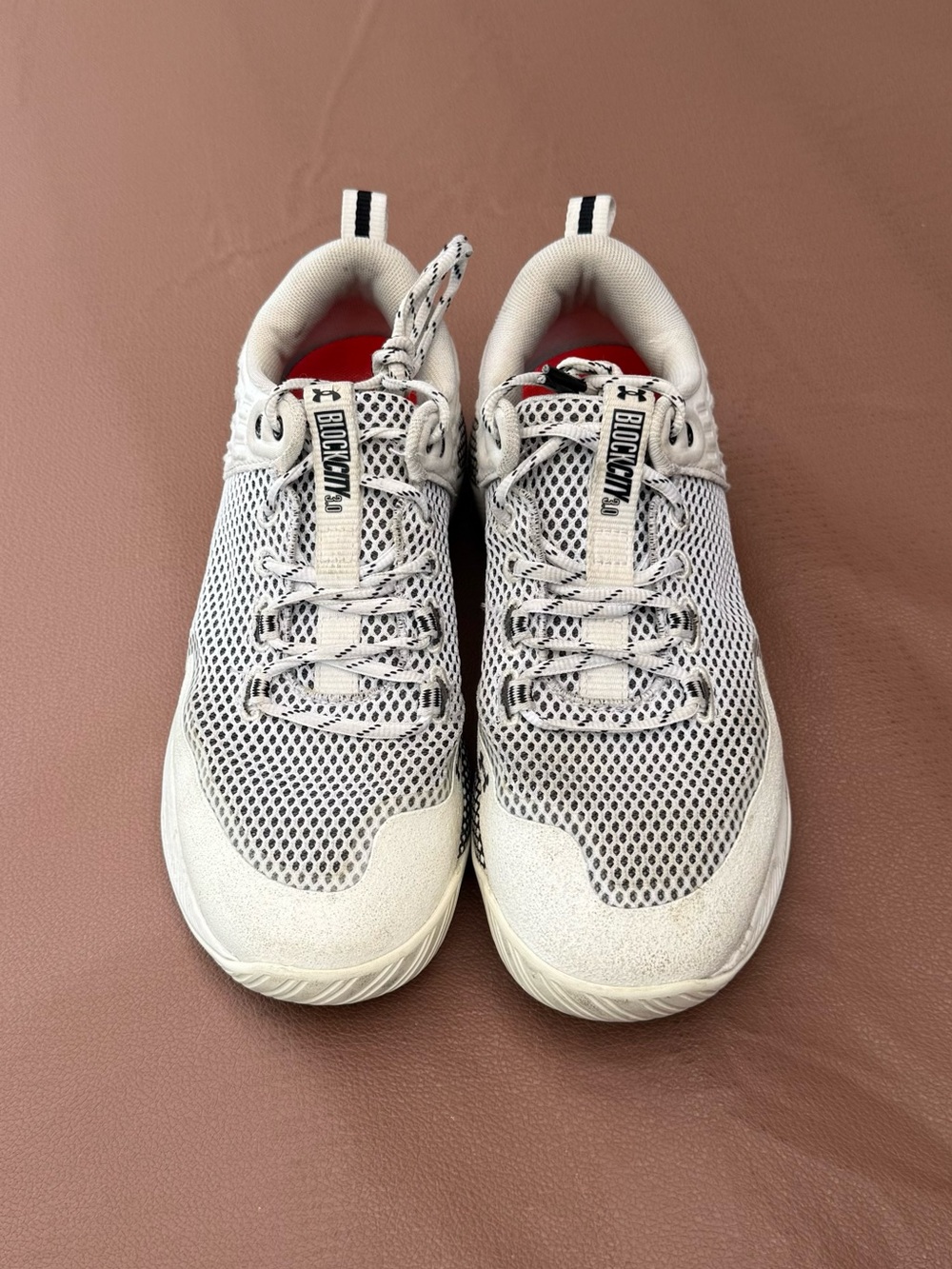 Under Armour Proyect Rock 3 Training Shoes Men’s 8.5 White Black Atletic Sneaker